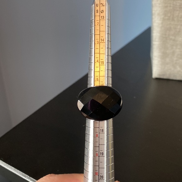 Black onyx statement ring - size 6 - Picture 3 of 5